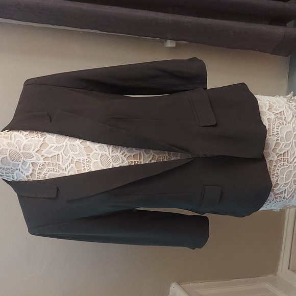 LOFT Olive Green Open Front 3/4 Length Sleeve Blazer - Picture 5 of 13